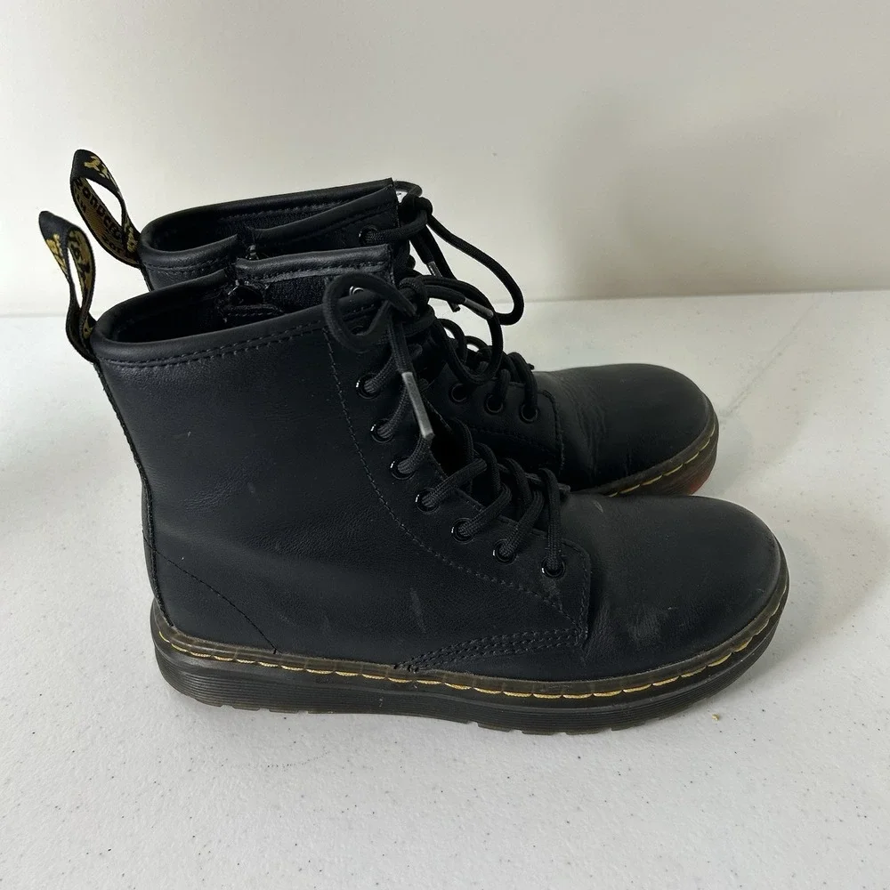 Doc Martens Boots Kids 2 Zavala J Leather Combat Black